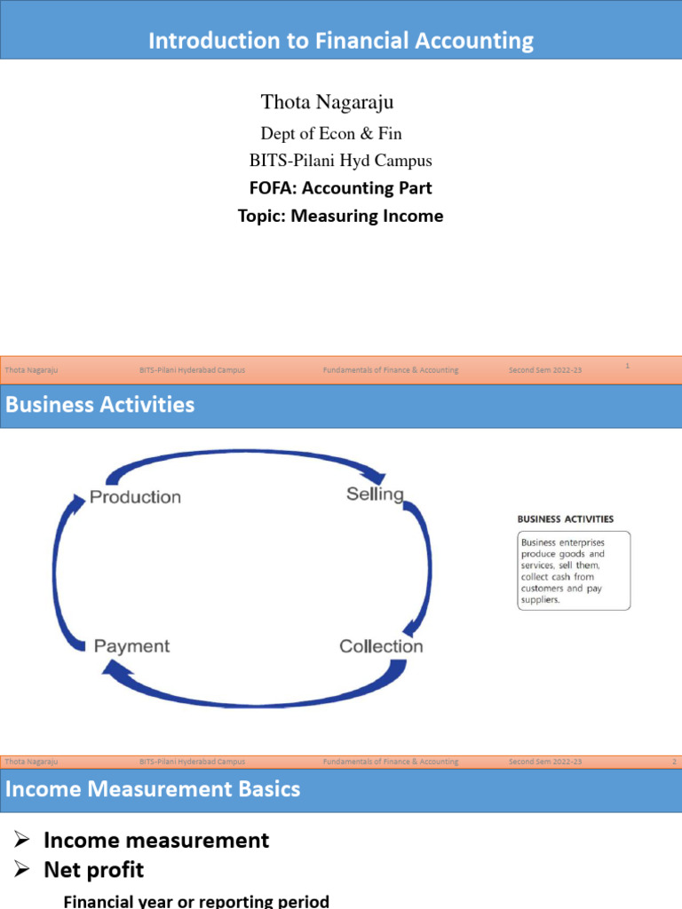 Income Measurement in Accounting | PDF | Deferral | Revenue