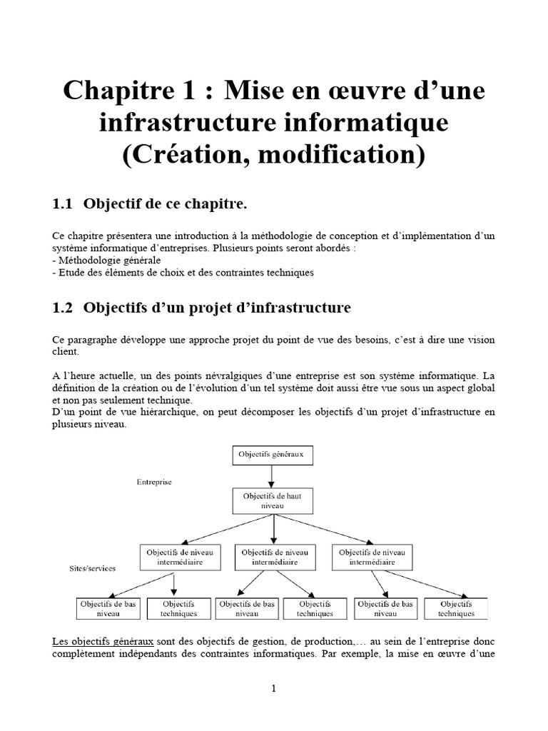 Mise en œuvre d'une infrastructure informatique | PDF | Serveur ...