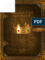 Pompous Title Generator (Dewm)