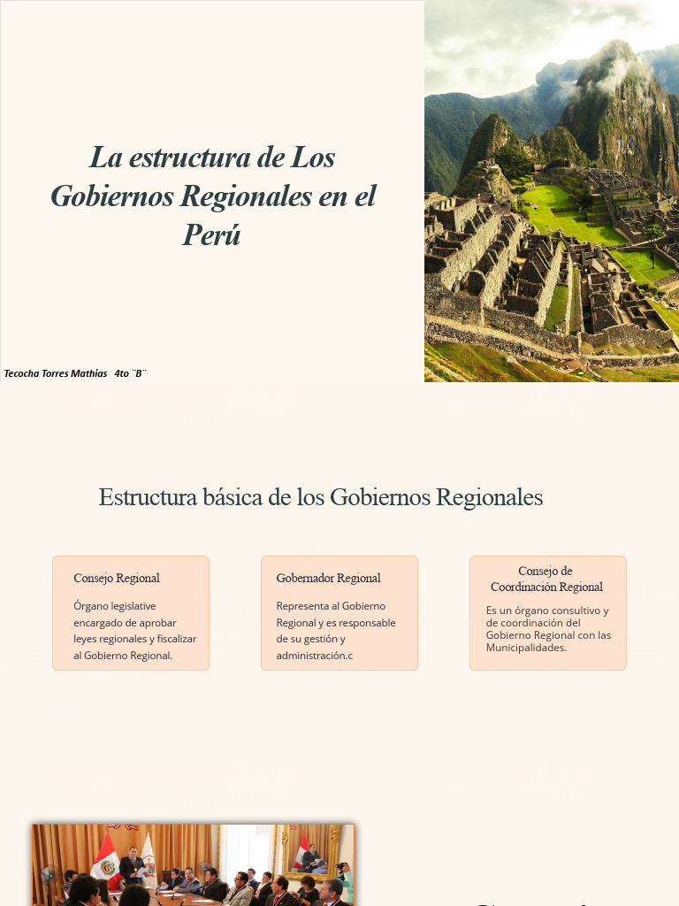 La Estructura de Los Gobiernos Regionales en El Perú | PDF | Gobierno ...