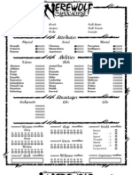 WOD - Werewolf - The Apocalypse - Character Sheet - 2nd Edition