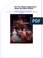 Ebook PDF The Theatre Experience 14th Edition by Edwin Wilson