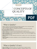 Basic Concepts of Quality