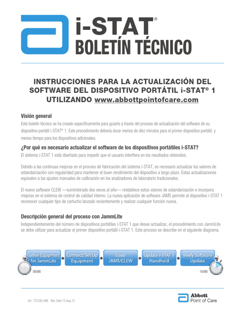 IStat Manual de Actualización PDF Cargador de batería Software