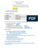 Lesson 9 Class 3 Cooking and Eating Habits, HOTS ANSWER KEY