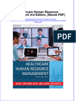Healthcare Human Resource Management 3rd Edition Ebook PDF