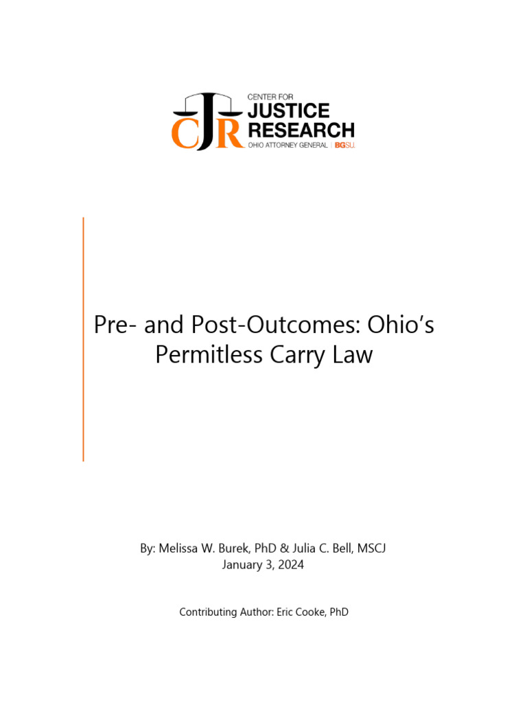 2023 Pre and Post Ohio’s Permitless Carry Law PDF Concealed Carry In The United