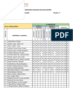 Registro de Evaluacion 1er Grado 2023