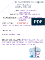 Acido Urico en Sangre y Orina