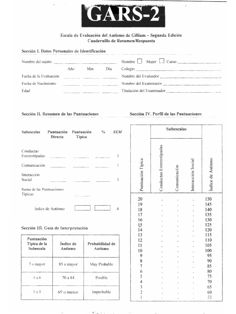 Cuadernillo GARS | PDF