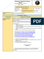 Formando Mente y Corazón 2023 - 2024: Agenda de Trabajo Semanal Curso: Año Lectivo