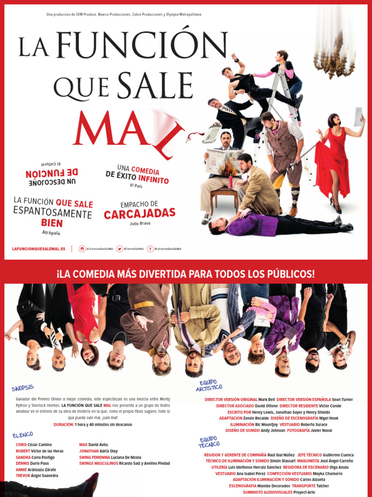 Programa de Mano La Funcion Que Sale Mal | PDF | Literatura oral | Teatro