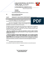 Informe N°089-2022-Designaciòn y Carga de Niños Correspondiente Al Mes de Agosto