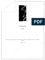 C Piscine: Resumen: Este Documento Corresponde Al Enunciado Del Módulo C 01 de La C Piscine de 42. Versión: 5.3