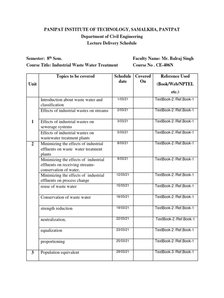 Industrial Wastewater Treatment Course | PDF | Sewage Treatment | Effluent