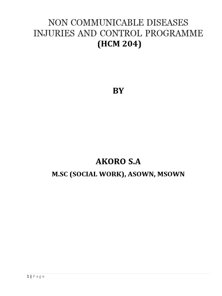 Non Communicable Material | PDF | Cancer | Diabetes