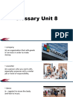 Glossary Unit 8