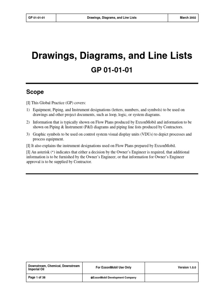 ExxonMobil Drawing Standards Overview | PDF | Valve | Actuator