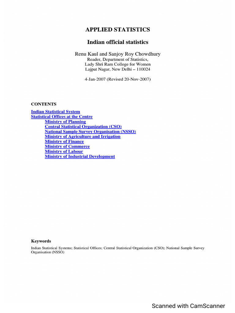 Applied Statistics Pdf