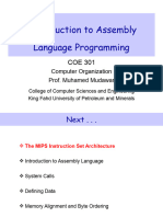 Introduction To Assembly Language Programming: Computer Organization Prof. Muhamed Mudawar