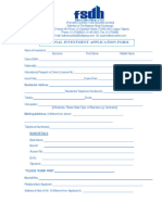 Personal Investment Application Form