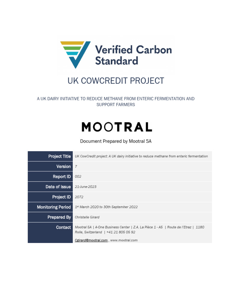 2072 - VCS-Mootral-UK Monitoring-Report-2020-2022 V7 | PDF | Greenhouse ...