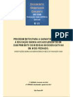 PDF - Documento Orientador 1 SEE - Fundação CASA - Atualizado Agosto 2017