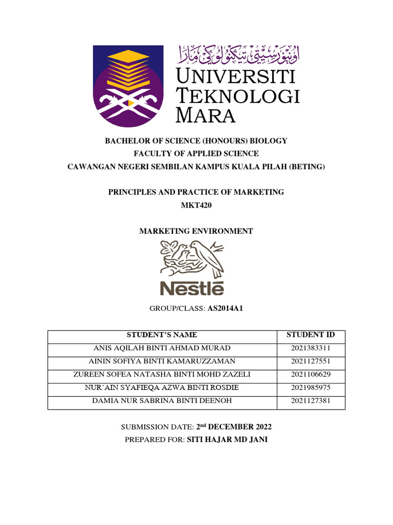 Group Assignment 1 Mkt420 Download Free Pdf Marketing Nestlé