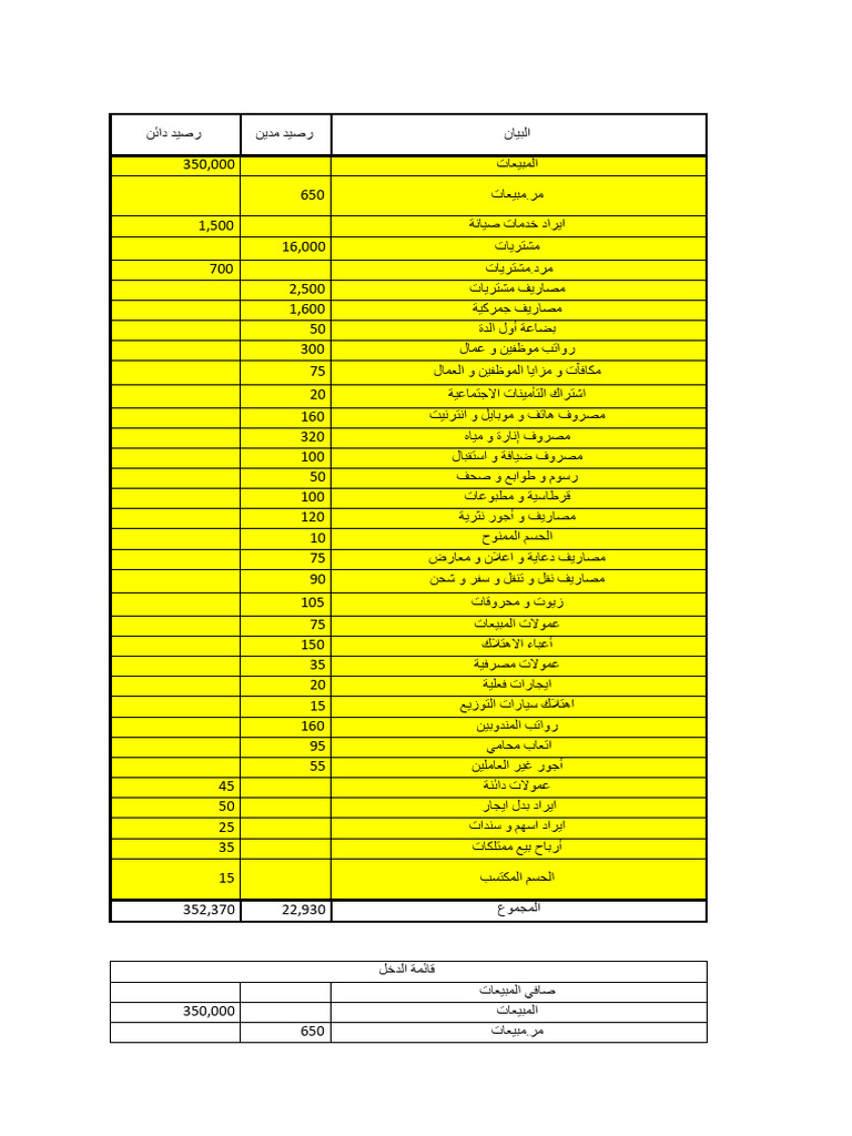 قائمة الدخل | PDF
