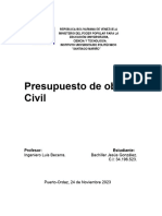 Presupuesto de Una Obra Civil