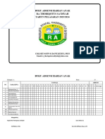 A.3.5 Buku Absensi Harian Anak Paud TK KB