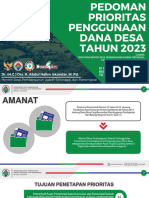 Pelatihan Sekdes 2022 Prioritas Penggunaan DD2023