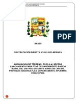 Bases: Municipalidad Distrital de Santa María de Chicmo Contratación Directa #001-2023-Mdsmch