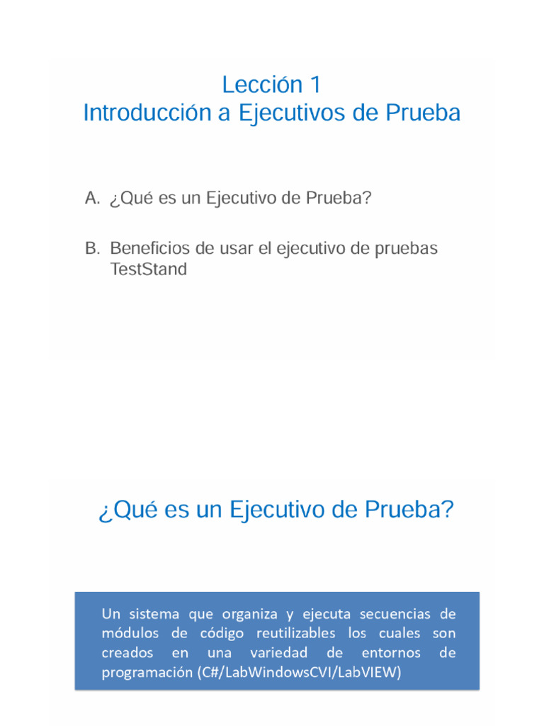 TestStand Course 1 | PDF