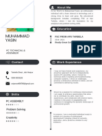 Black & White Minimalistic Professional Resume