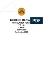 Modelo Canvas: Postulación Fondo F.Fym Crece Sercotec Noviembre 2023