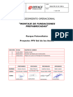 SDLA-PR-15-CH Procedimiento Montaje de Fundaciones Prefabricadas - REV. 1