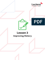 0011 - Lesson 3. Improving History