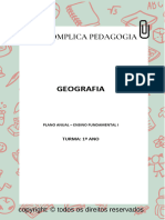 Planejamento Anual 1º Ano GEOGRAFIA