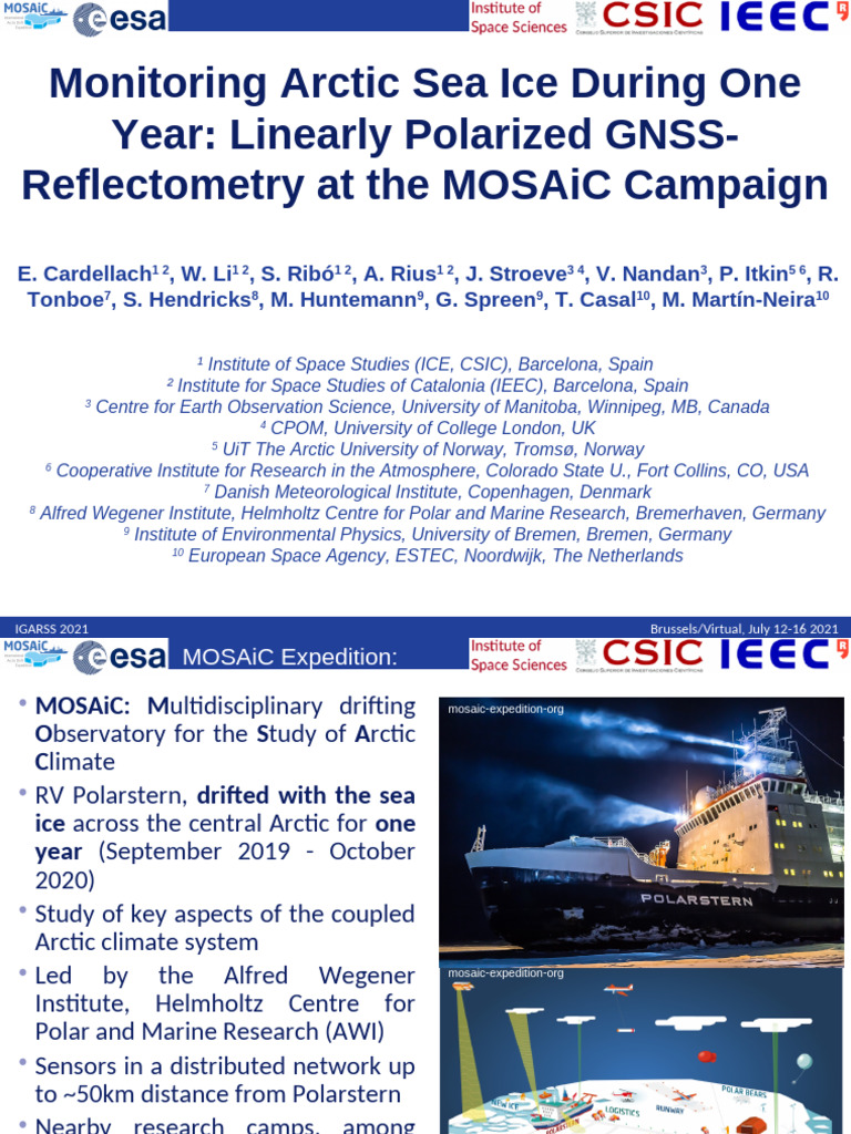 Stroeve - Monitoring Arctic Sea Ice During One Year | PDF | Applied And ...