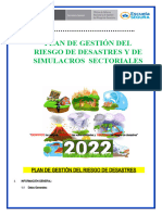 Plan de Gestión Del Riesgo de Desastre-2022