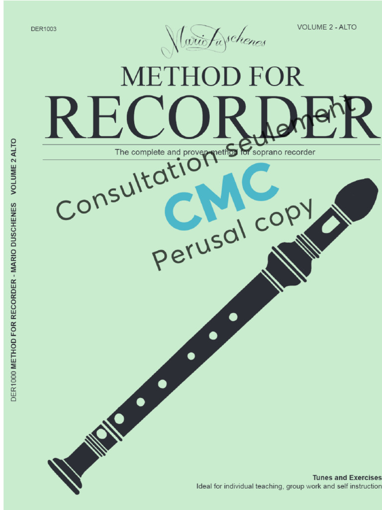 Mario Duschenes Recorder Vol 2 | PDF