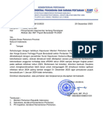 Surat Dirjen PSP Ke Kadistanprop Selindo Hal Penyampaian Kepmentan TA 2024
