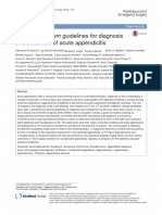 WSES Jerusalem Guidelines For Diagnosis and Treatment of Acute Appendicitis