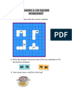 1. Worksheet Making 100 Square