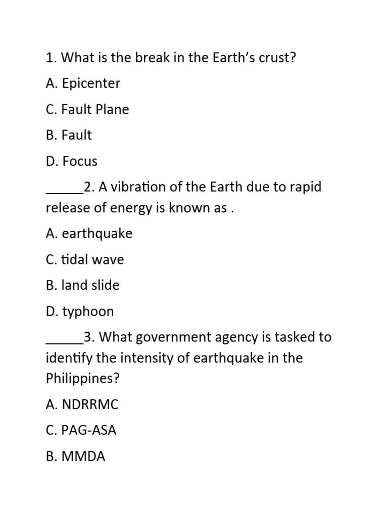Science 8 Reviewre 2nd Quarter | PDF | Comet | Earthquakes