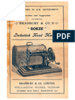 Bradbury Soeze Sewing Machine Instruction Manual