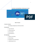A Quantitative Research Study On Launching Reliance Jio Infocomm in Canada