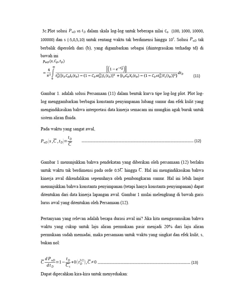 Analisis Log-Log Plot Solusi PwD dan Efek Skin | PDF
