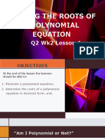 Q2 W2 Lesson 1 Roots of Polynomial Equation